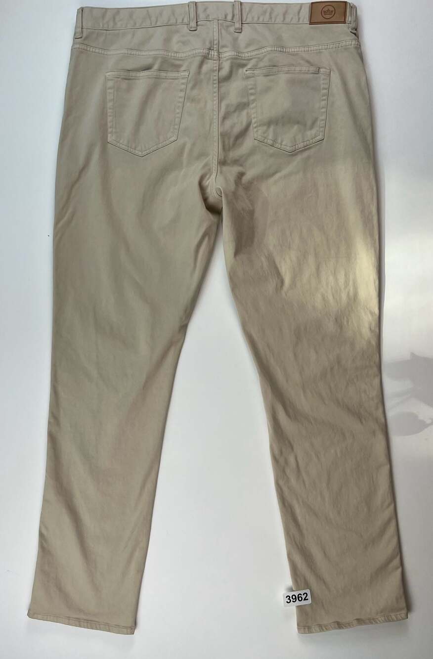 Peter Millar Men's Beige Cotton Blend Five-Pocket Chino Pants